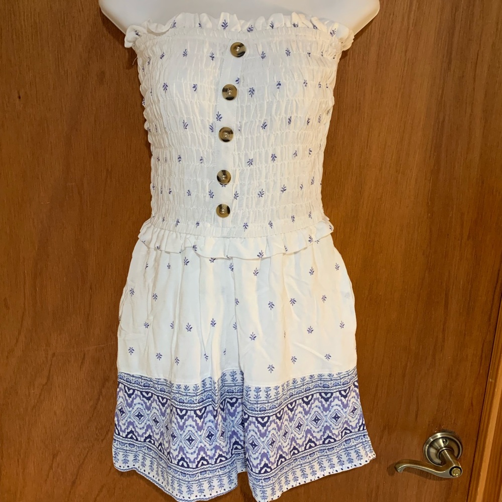 strapless romper